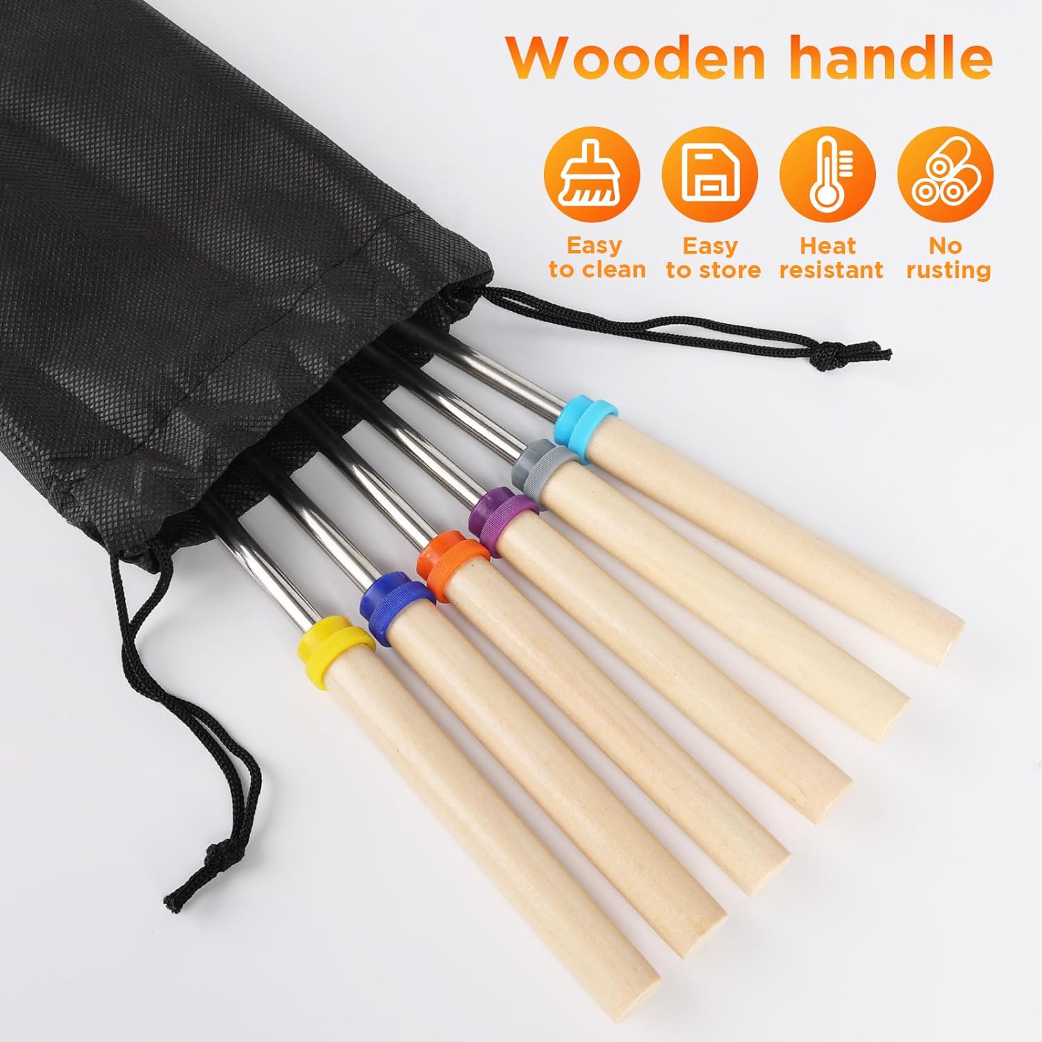 6 szt. Teleskopowe widelec do  – Corn Dog Stick recenzja i cena